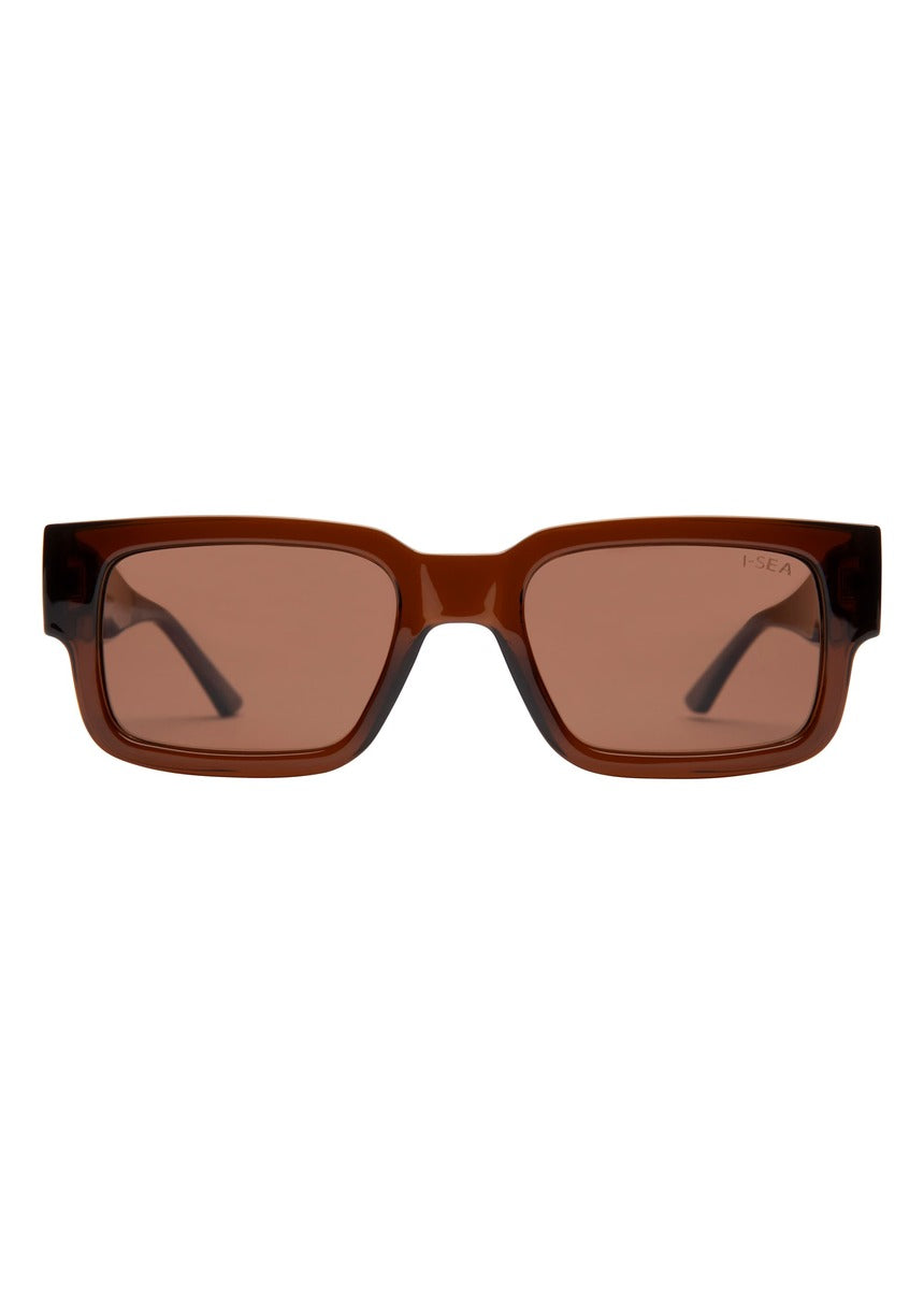 I-SEA Cole Houshmand sunglasses, taupe frame with brown polarised lens