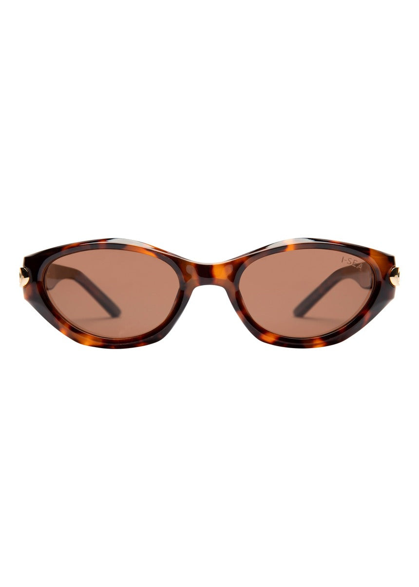 I-SEA Kensington sunglasses, tortoiseshell frame with brown polarised lens