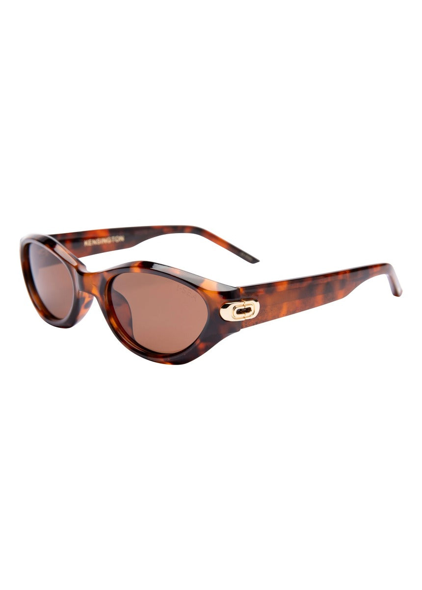 I-SEA Kensington sunglasses, tortoiseshell frame with brown polarised lens