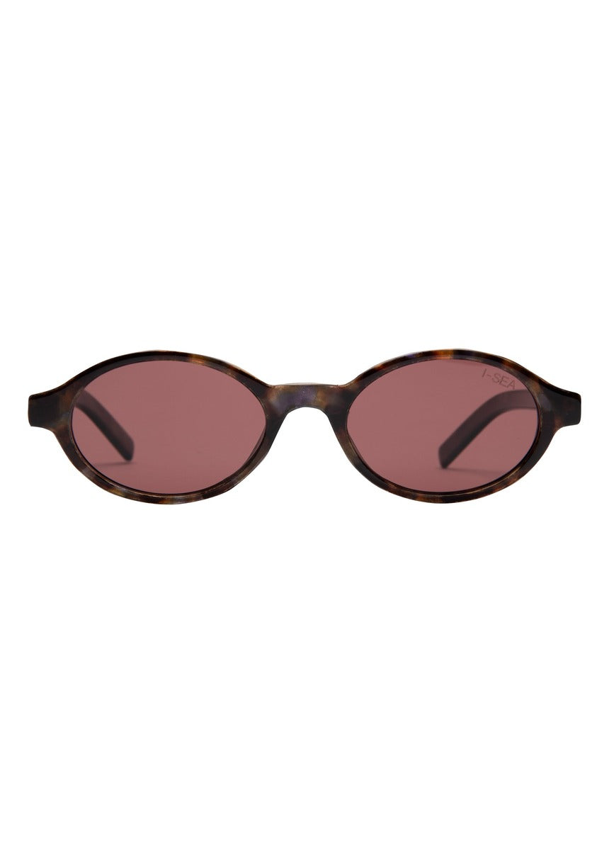 I-SEA Josie sunglasses, tortoiseshell frame with plum polarised lens