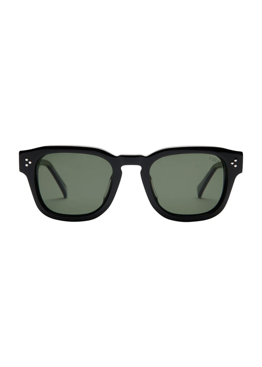 I-SEA Camden sunglasses, black frame with green polarised lens