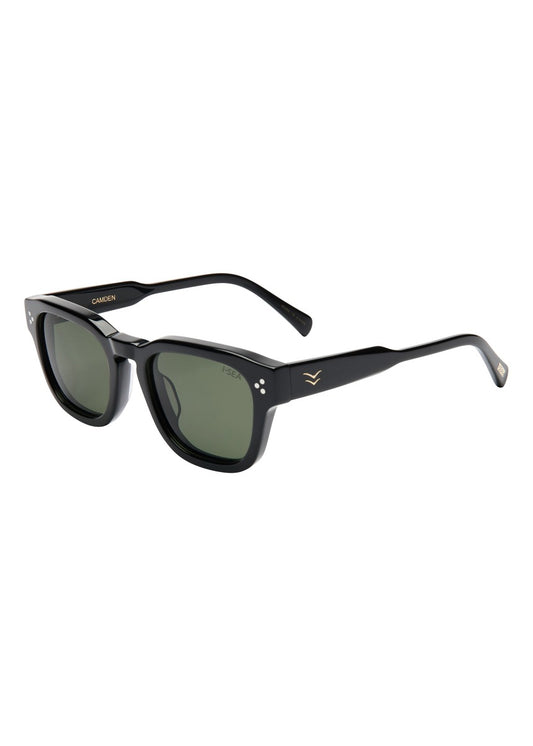 I-SEA Camden sunglasses, black frame with green polarised lens