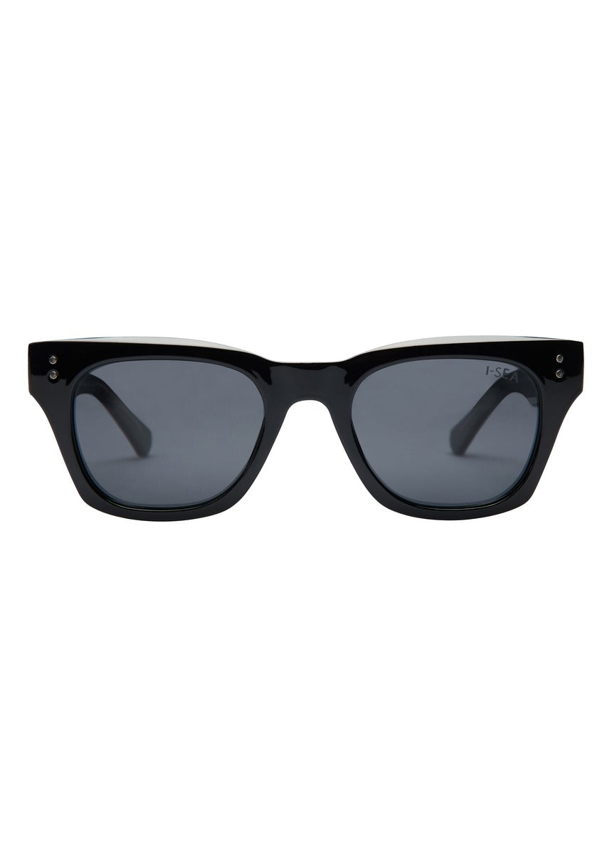 I-SEA Milo sunglasses, black frame with smoke polarised lens