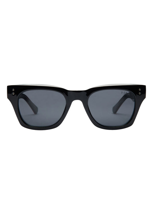 I-SEA Milo sunglasses, black frame with smoke polarised lens