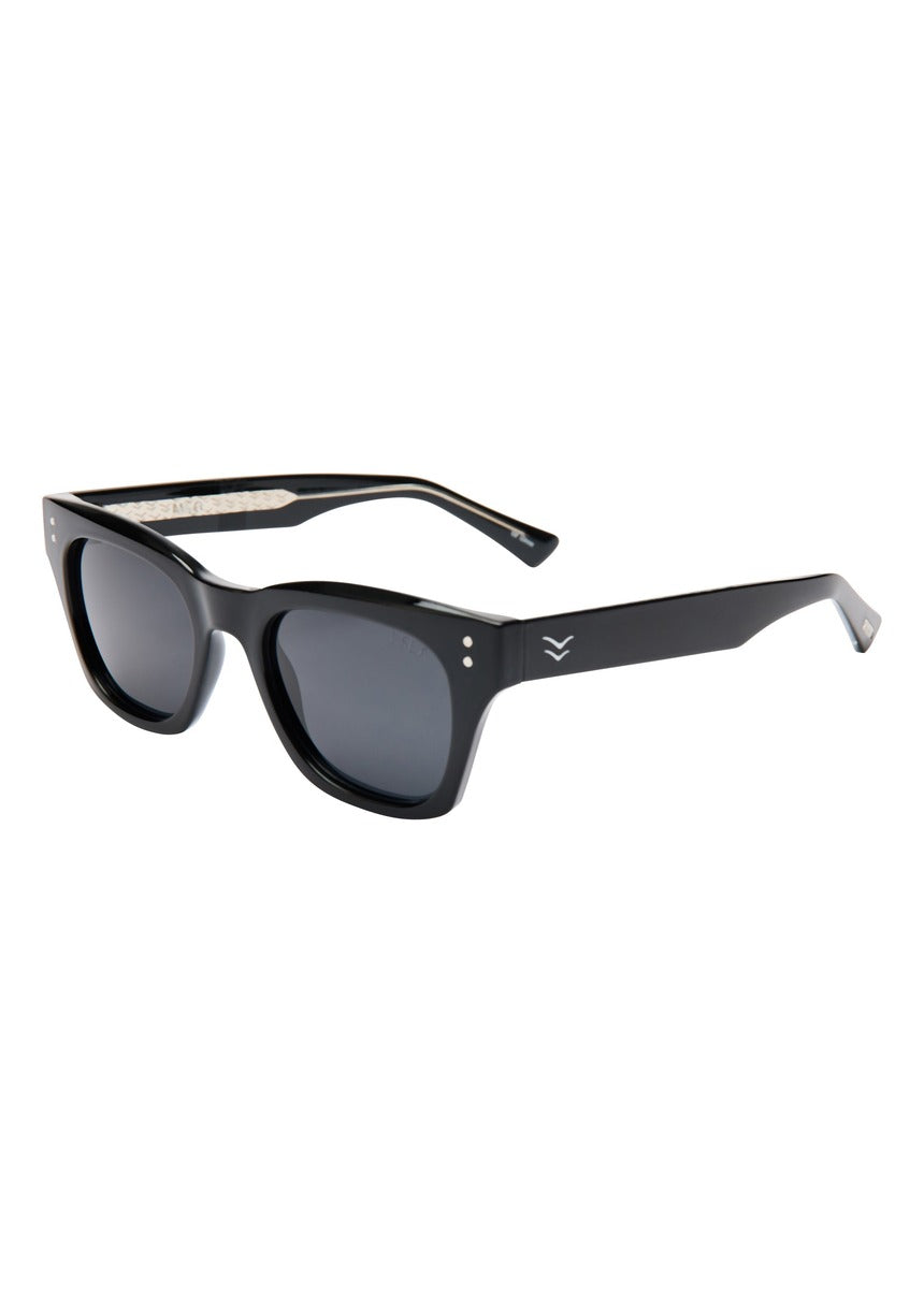 I-SEA Milo sunglasses, black frame with smoke polarised lens