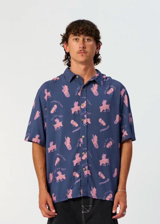 Flip Flop Shirt - Dusty Blue