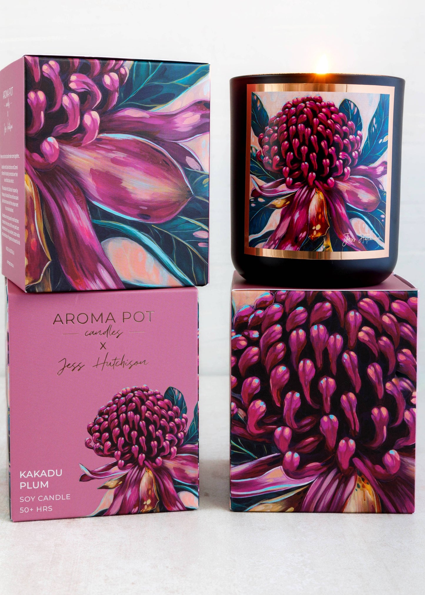 Aroma Pot - 50+hrs Australian artist soy candle - Kakadu plum