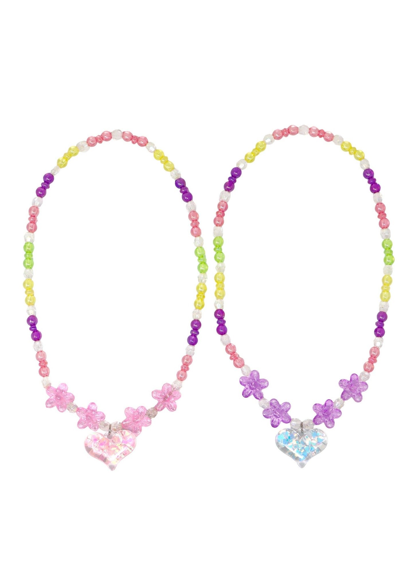 Pink Poppy - BFF Rainbow Heart Necklace Set