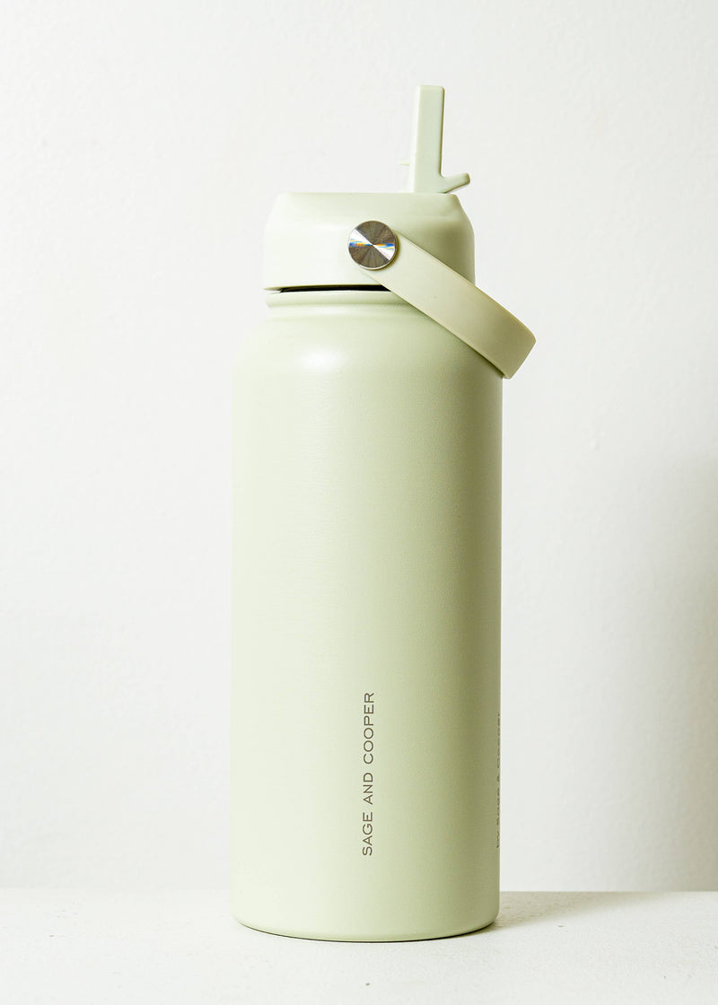 Sage & Cooper - The Sage & Cooper Insulated Drink Bottle: Light Green / 1 Litre