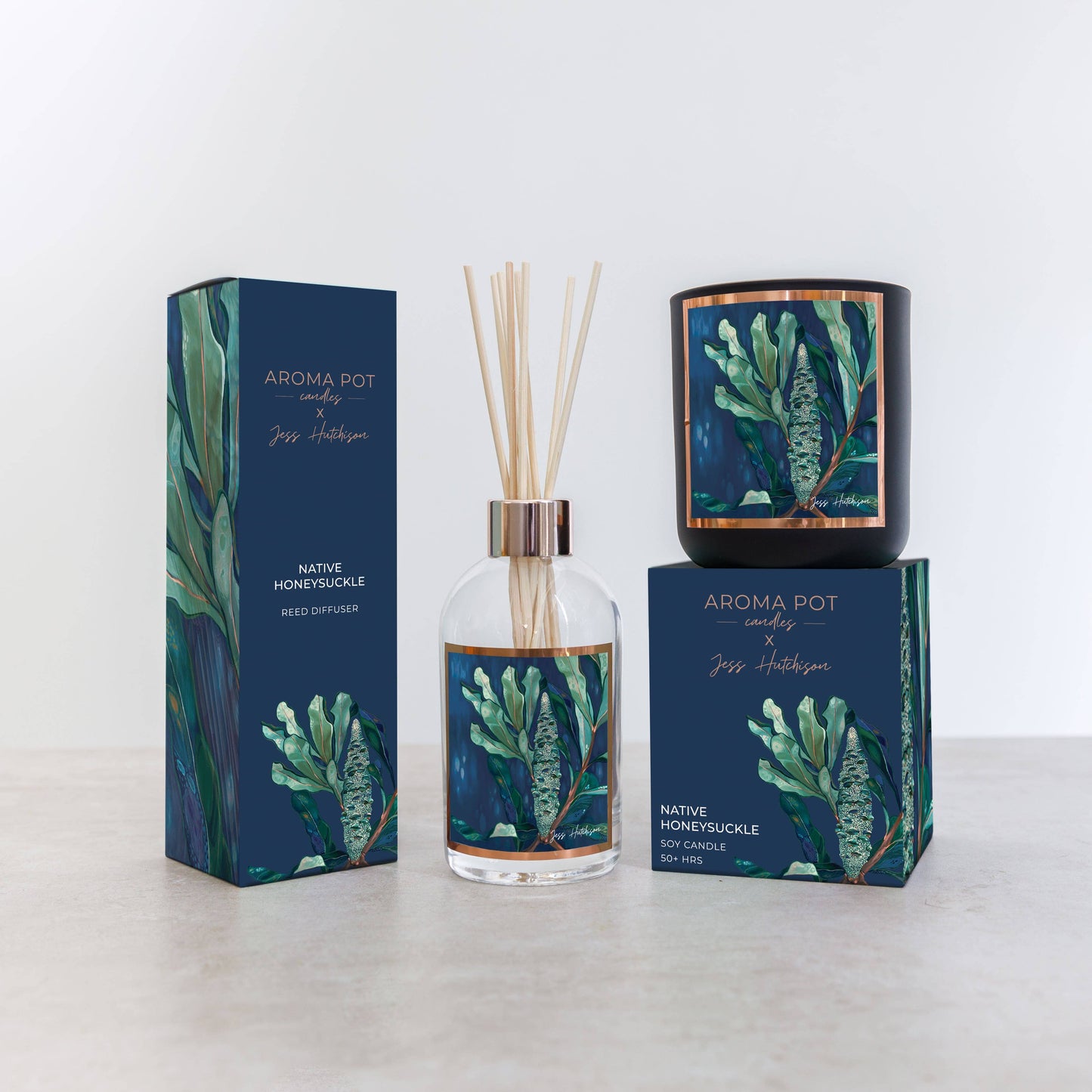 Aroma Pot - Australian artist reed diffuser | Native Honeysuckle | 200ml