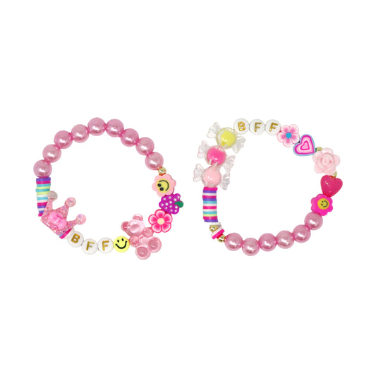 Pink Poppy - BFF Letter Candy Bracelet Set