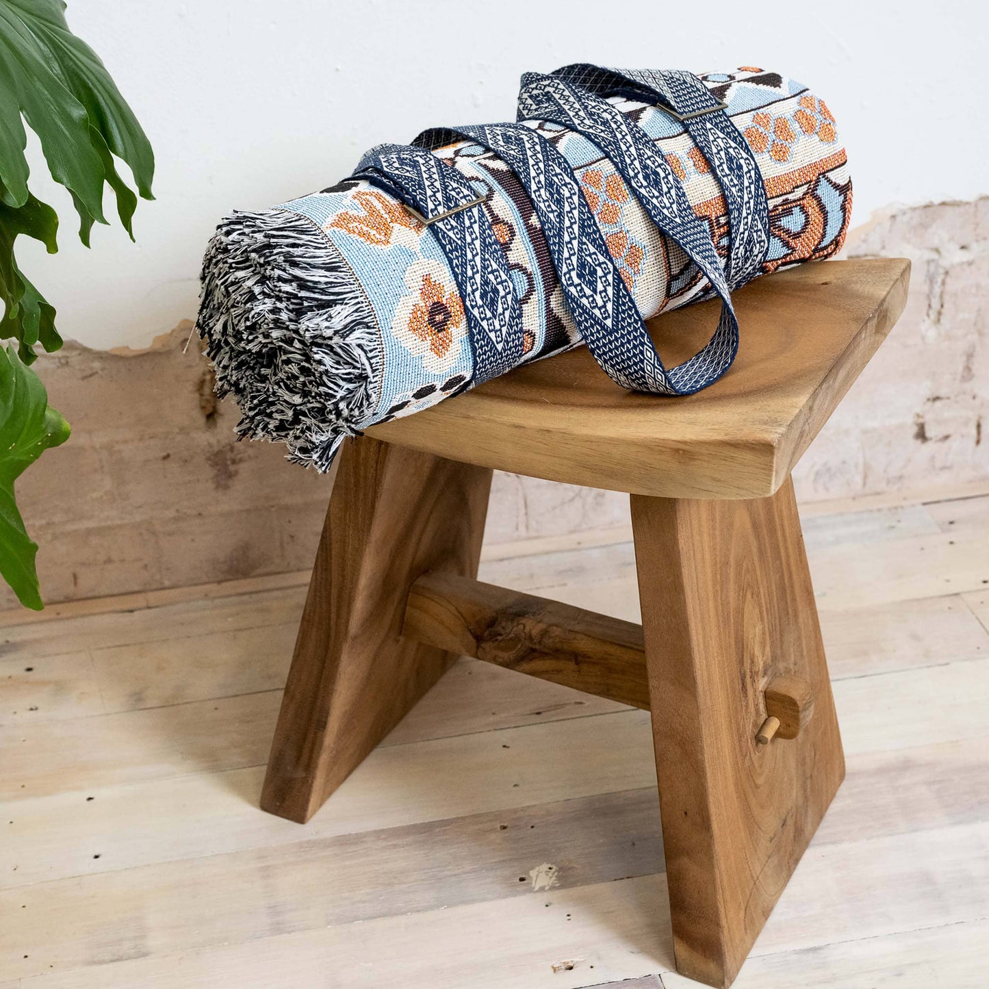 HENDEER - 'PS I Love You' Woven Picnic Rug/Throw: Large 170x200cm