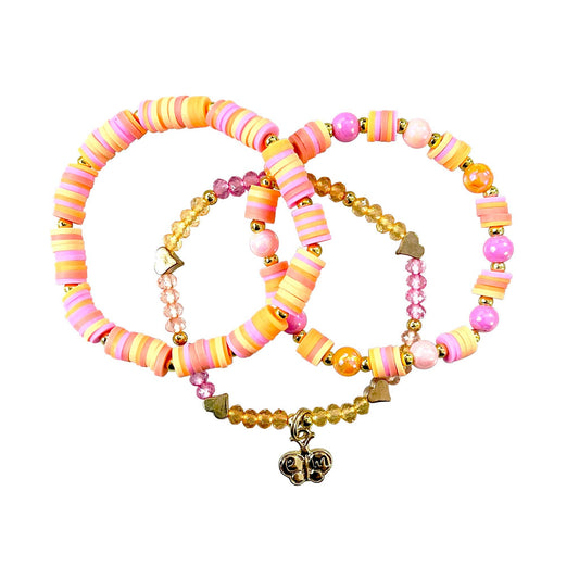 Pink Poppy - Emma Memma Bracelet Set - (Pack Size 6)