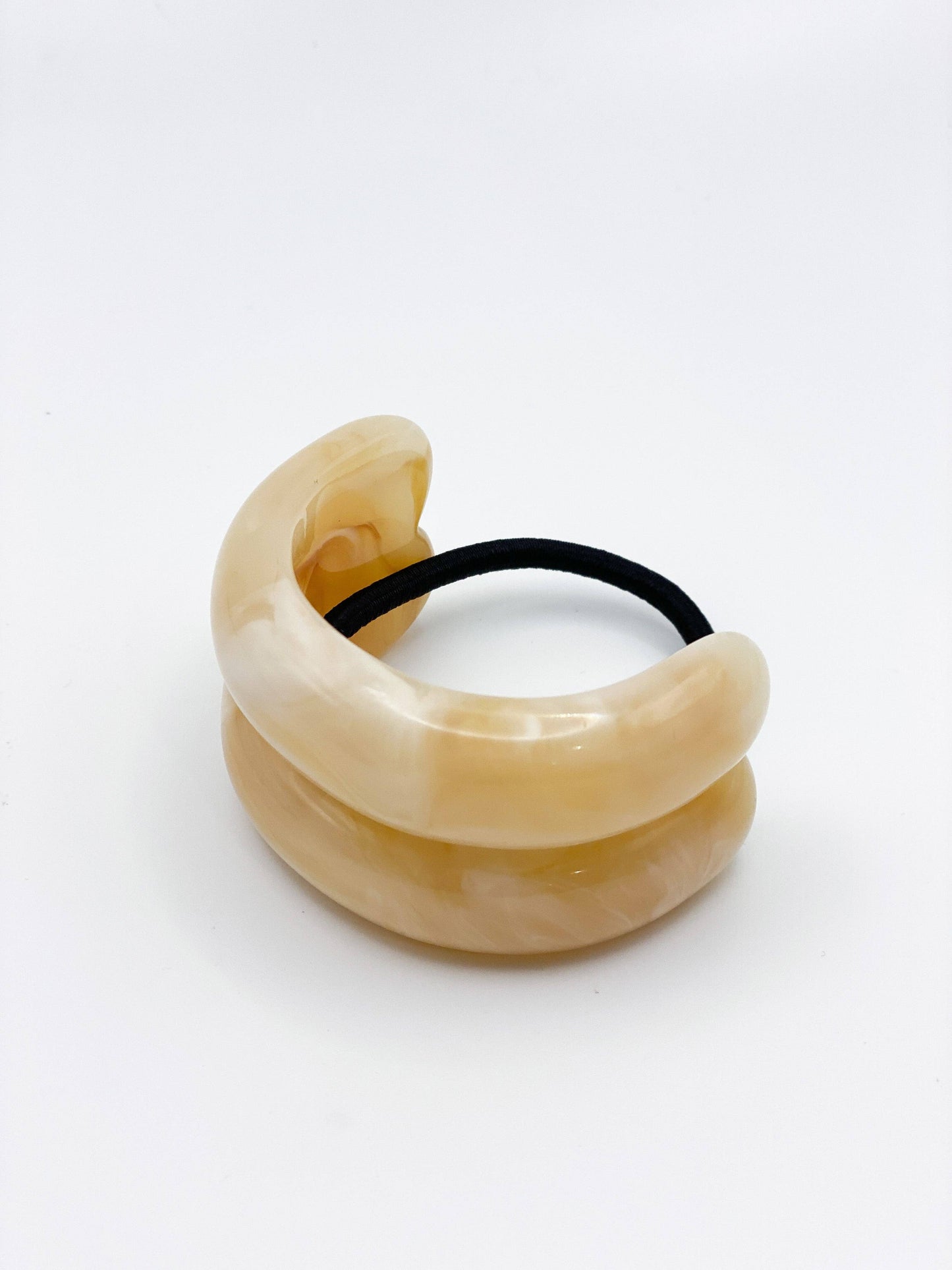 Double Crescent Hair Cuff Tie - Tortoise