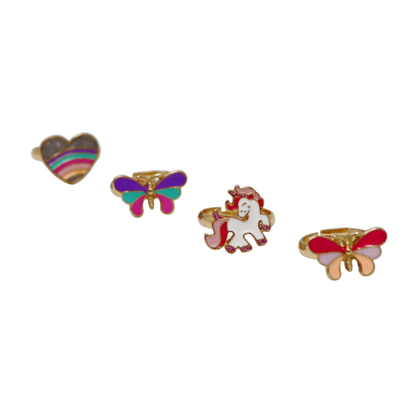 Pink Poppy - Rainbow Fantasy Rings - (Pack Size: 24)