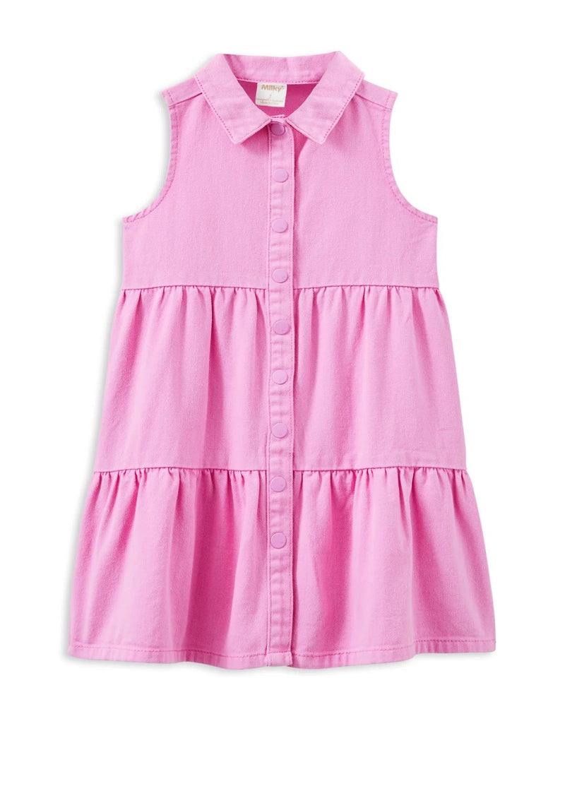 Pink Twill Dress - Pink