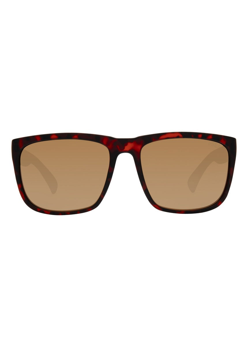 I-SEA Wyatt sunglasses, tortoiseshell frame with copper polarised lens