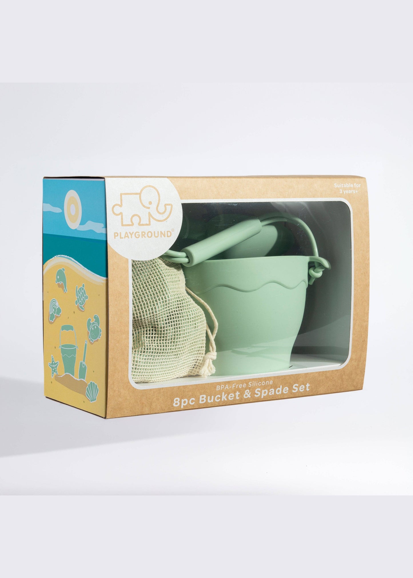 8pc Silicone Bucket Set - Light Sage