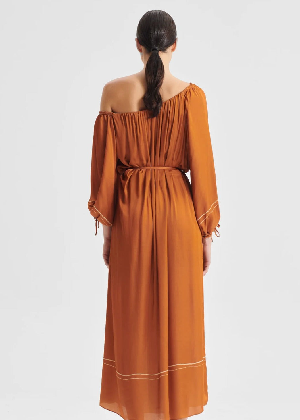 Aries One Shoulder Dress - Spice