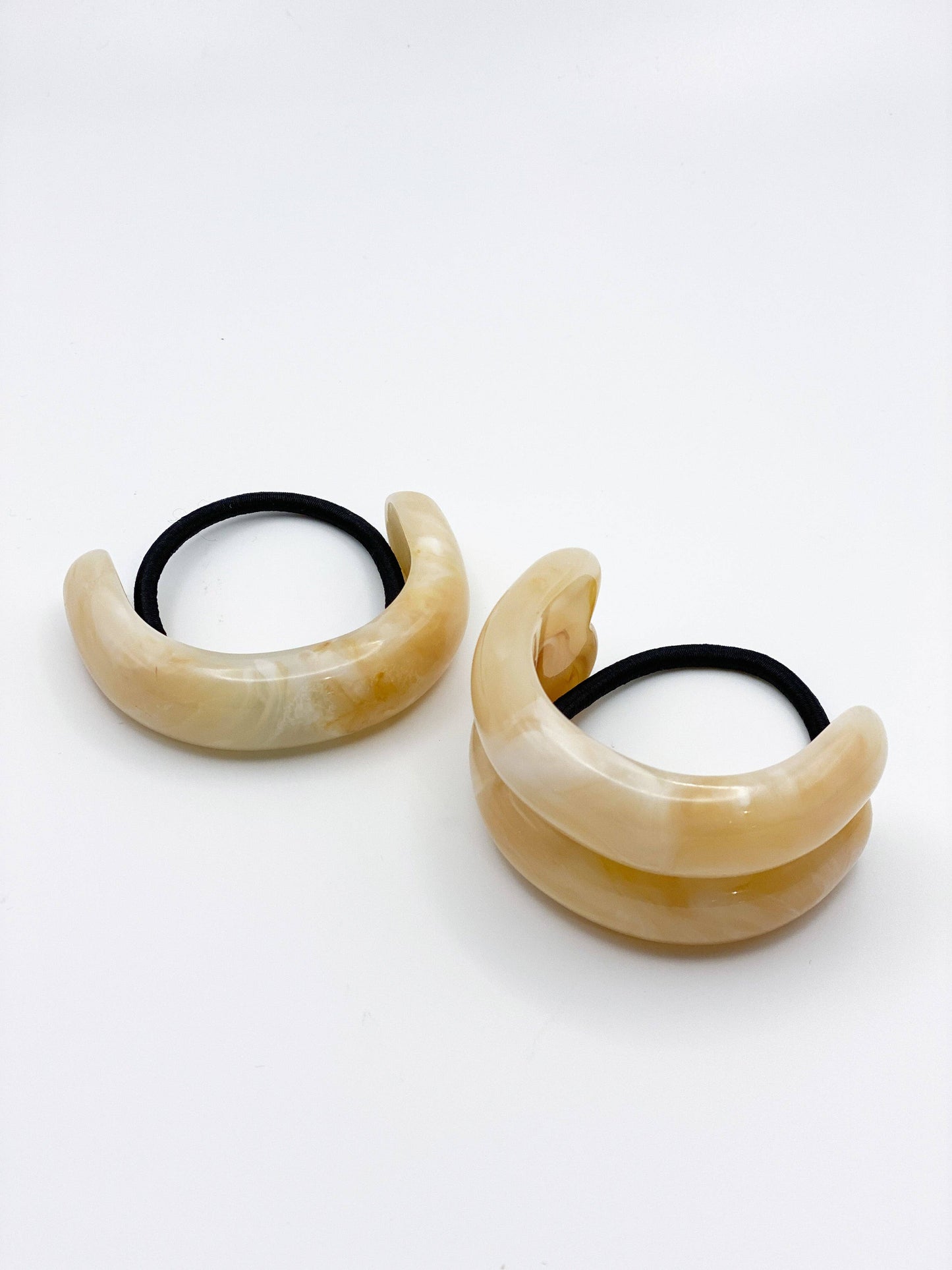 Double Crescent Hair Cuff Tie - Tortoise
