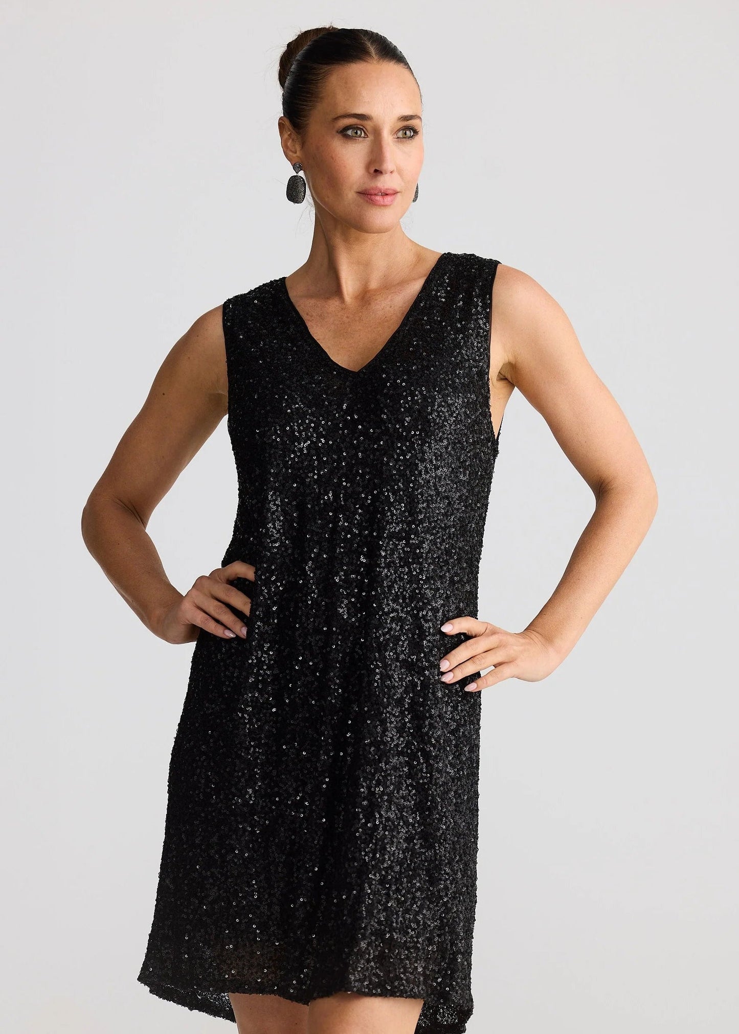 Glitz Swing Dress - Black