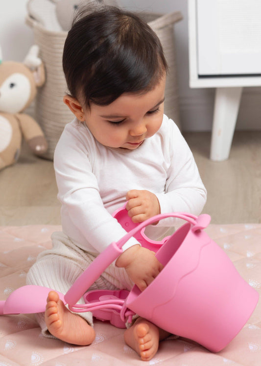 8pc Silicone Bucket Set - Light Pink