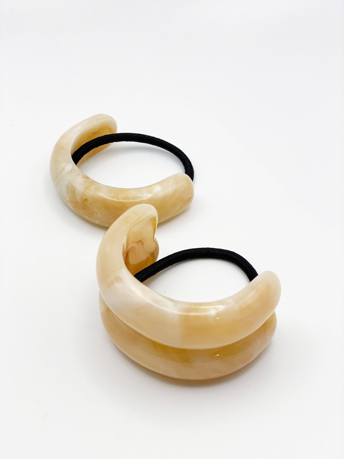 Double Crescent Hair Cuff Tie - Tortoise