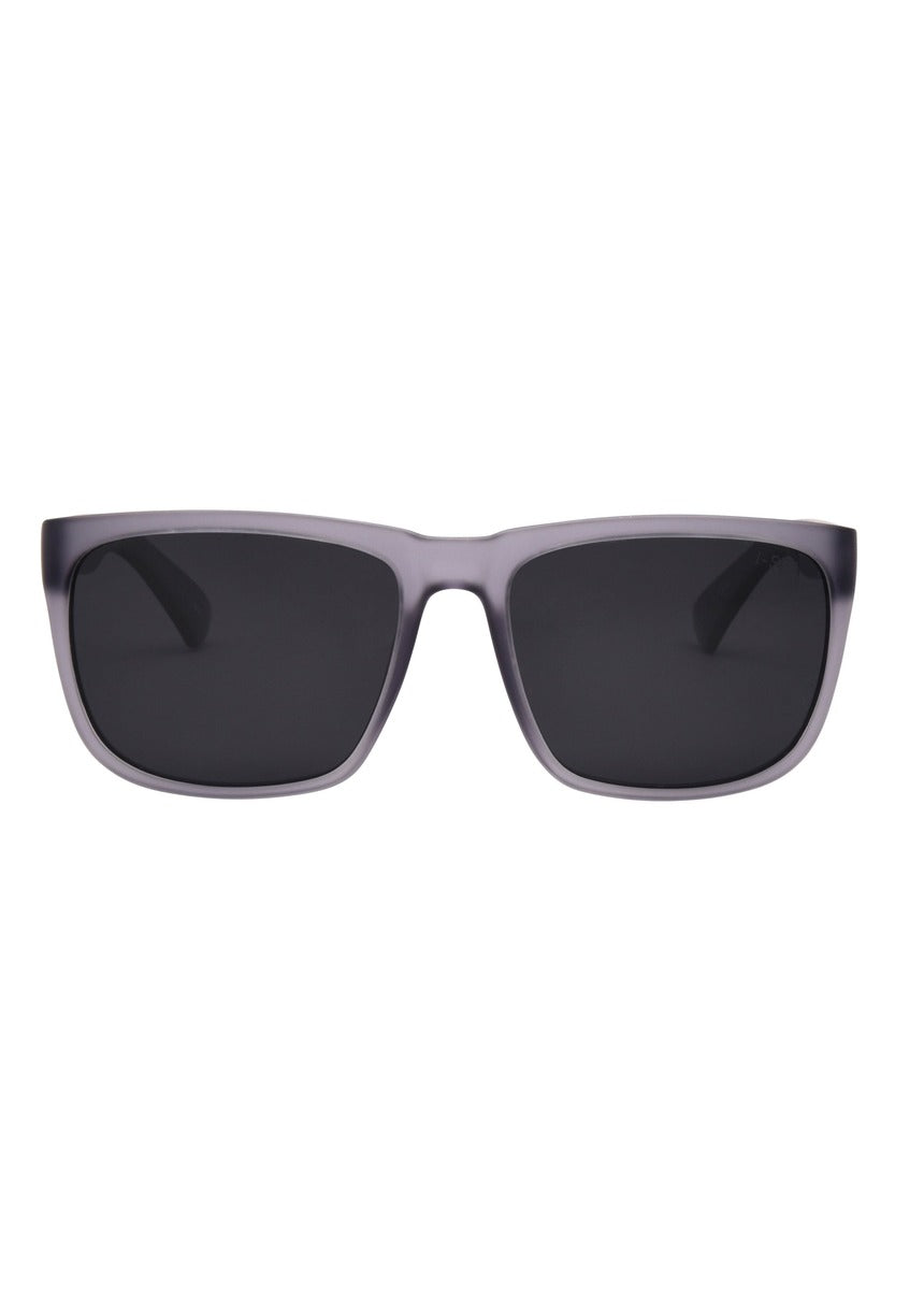 I-SEA Wyatt sunglasses, grey frame with smoke polarised lens
