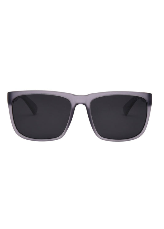 I-SEA Wyatt sunglasses, grey frame with smoke polarised lens