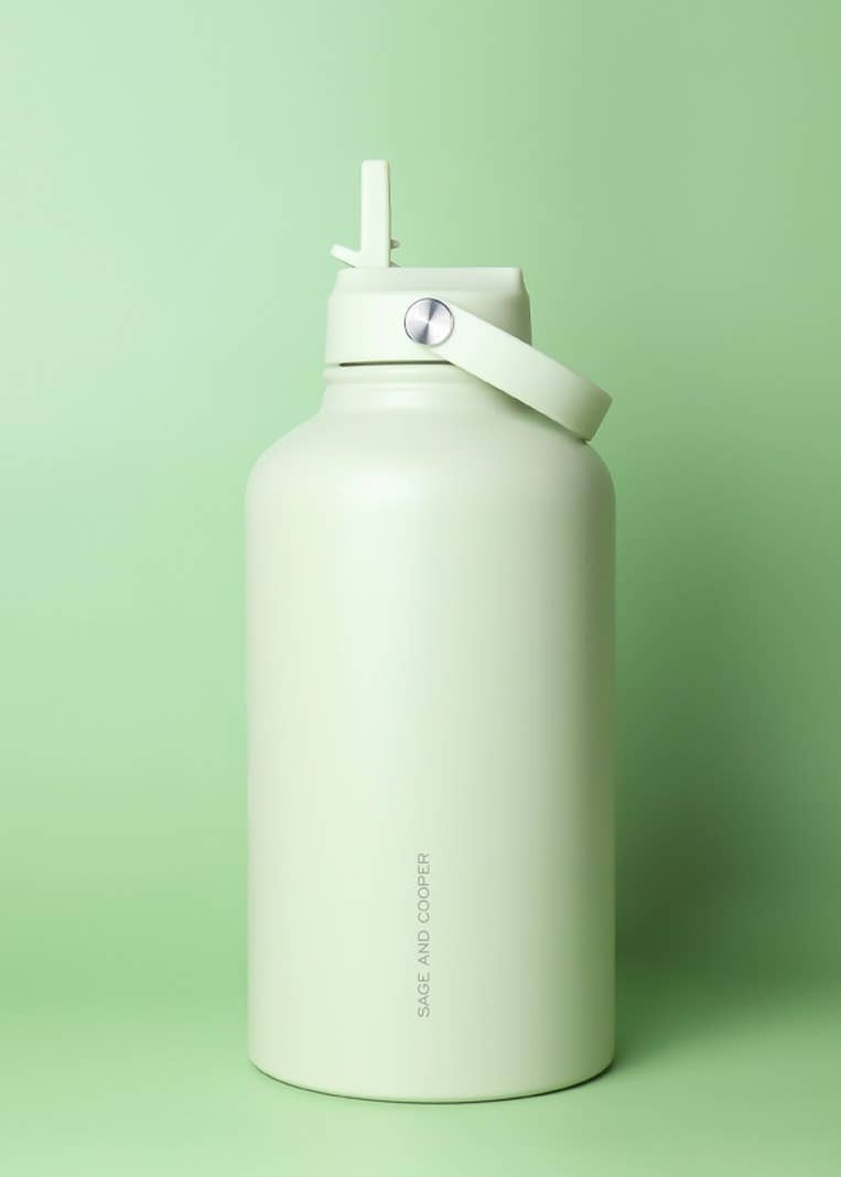 Sage & Cooper - The Sage & Cooper Insulated Drink Bottle: Light Green / 1 Litre