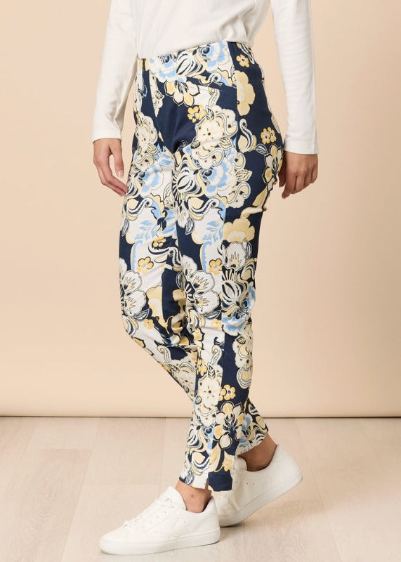 Newport Print Pant - Navy Multi