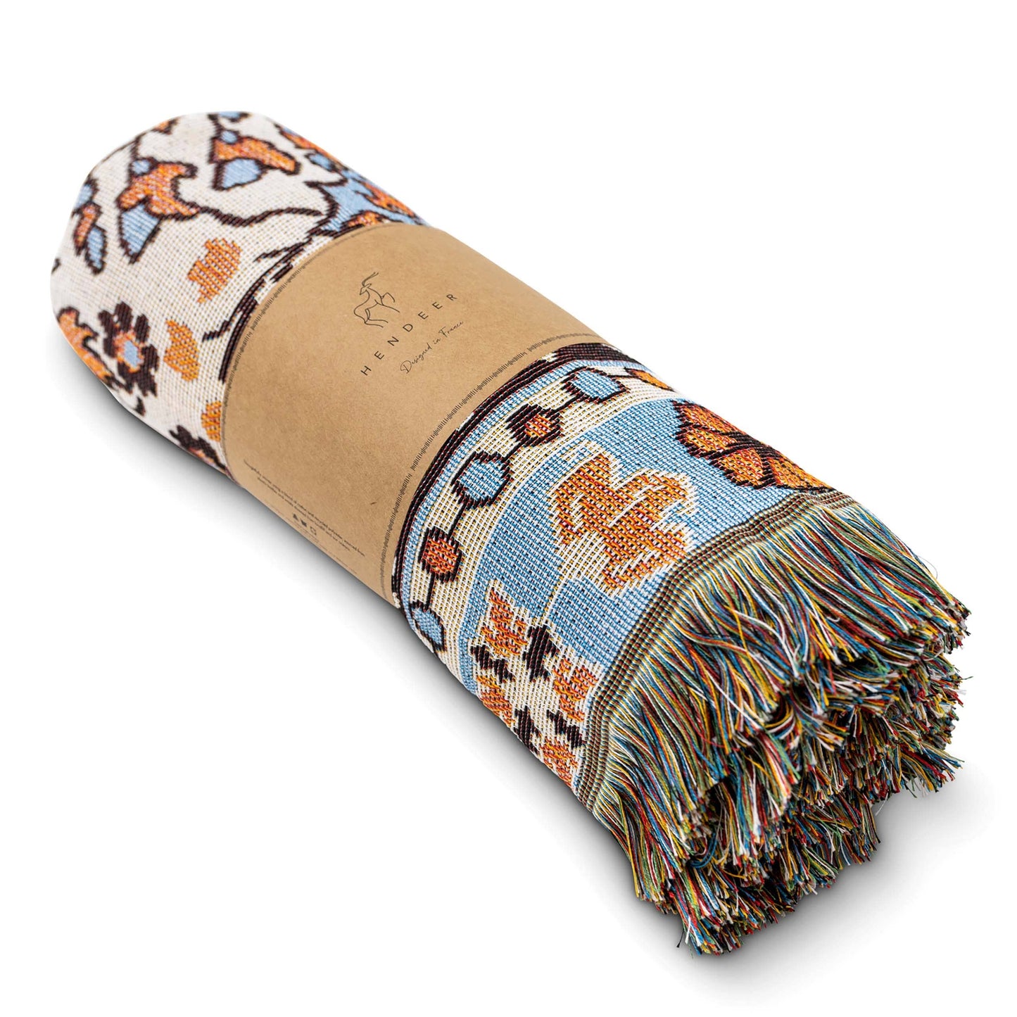 HENDEER - 'PS I Love You' Woven Picnic Rug/Throw: Large 170x200cm