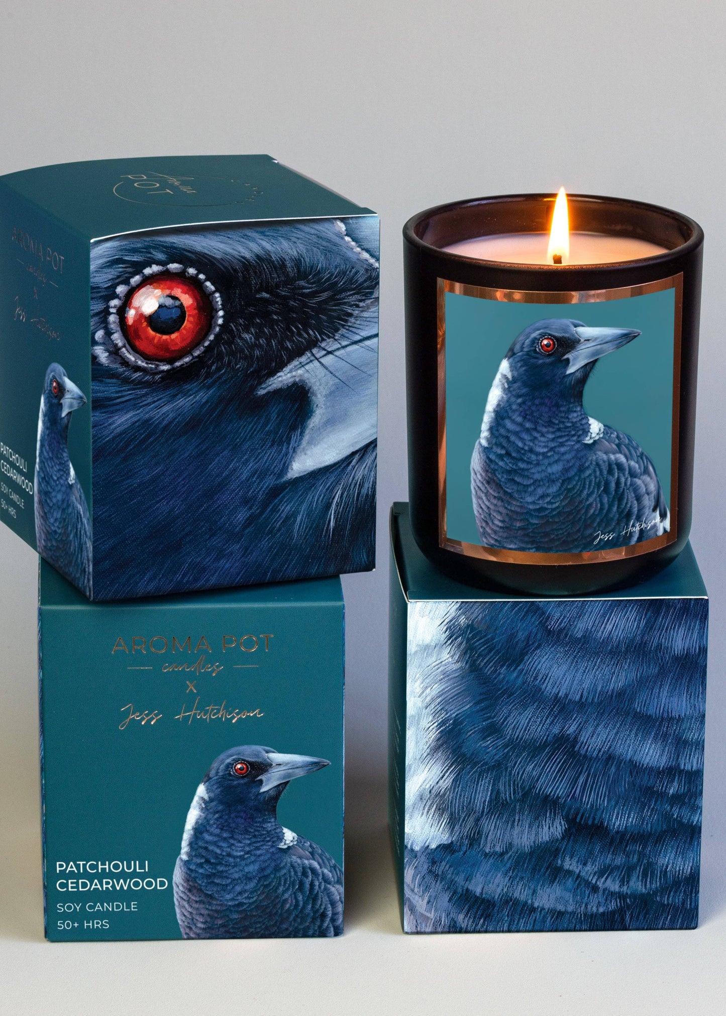 Australian artist soy candle | Patchouli Cedarwood | 50+hrs