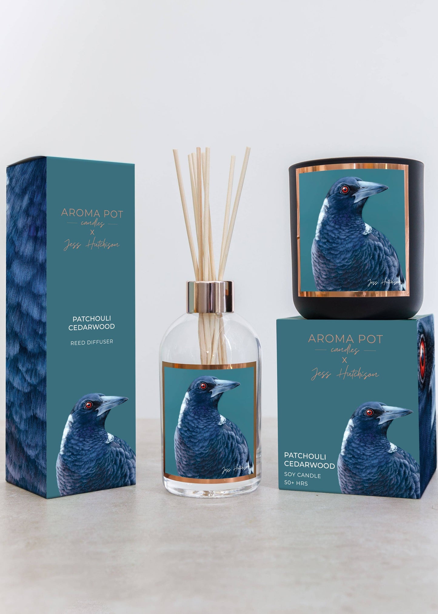 Aroma Pot - Australian artist reed diffuser | Patchouli Cedarwood | 200ml