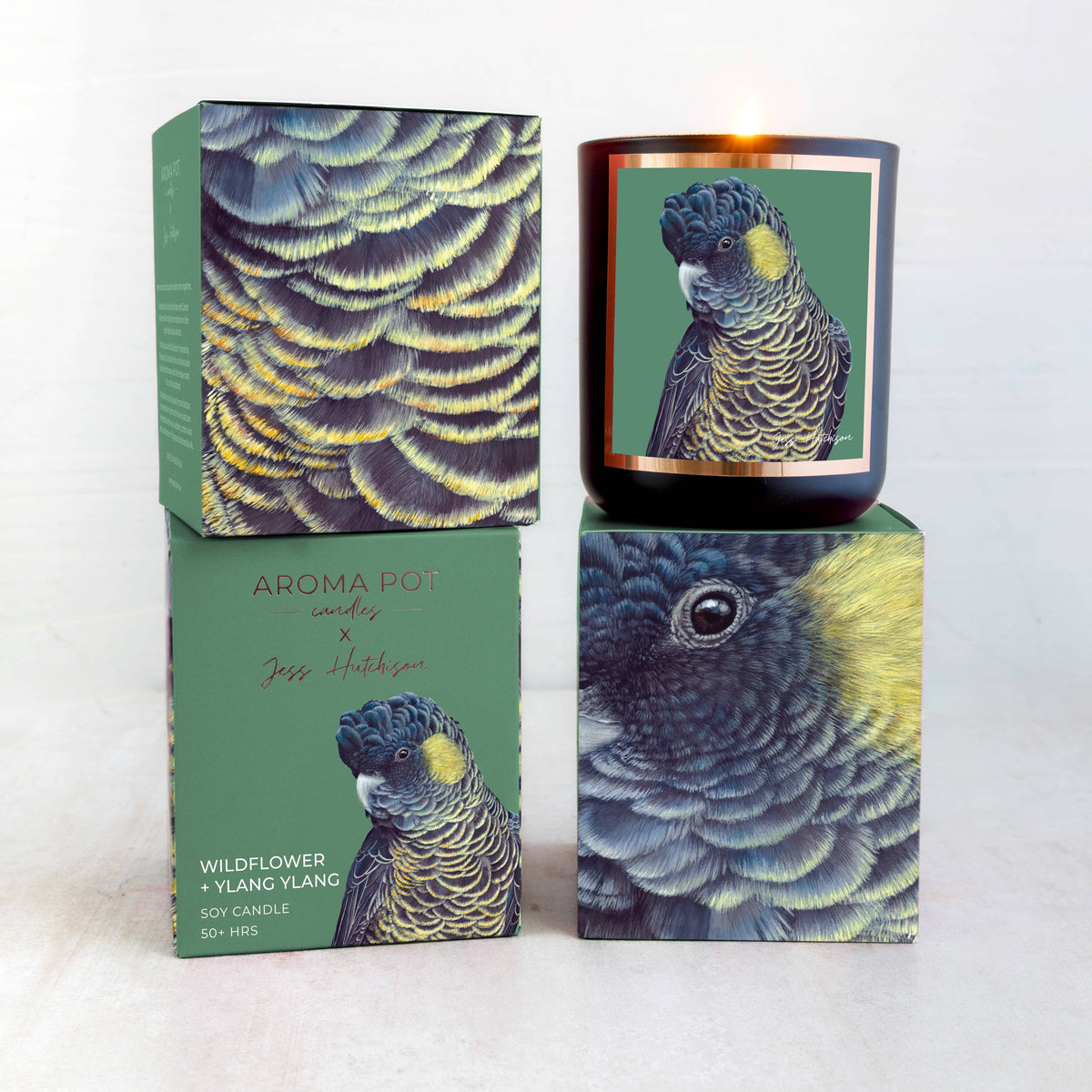 Aroma Pot - Australian artist soy candle | Wildflower + Ylang Ylang | 50+hrs