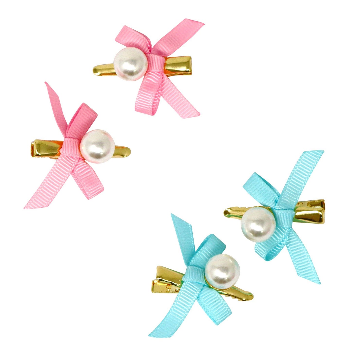 Pink Poppy - Pearl Hair Clips - (Pack Size: 6)