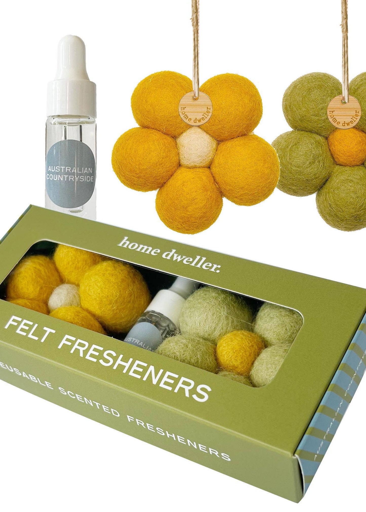 Felt Flower Fresheners - Australian Countryside