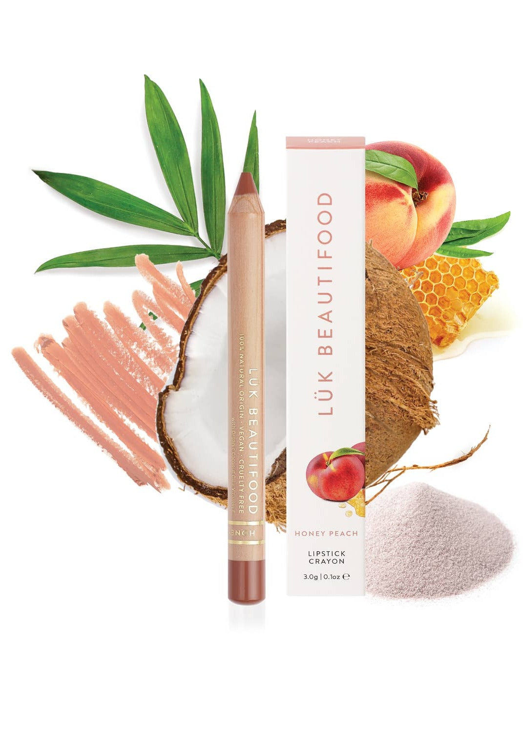 Luk Beautifood - Eco-luxe Lipstick Crayon in Honey Peach