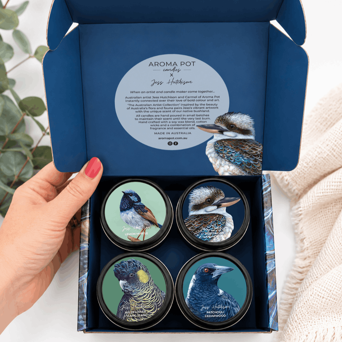 Aroma Pot - Australian 4 x candle gift pack | Birds | 60+hrs