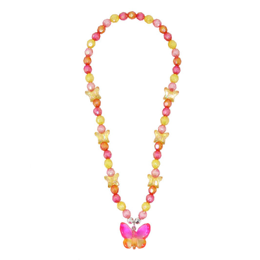 Pink Poppy - Rainbow Butterfly Nacklace