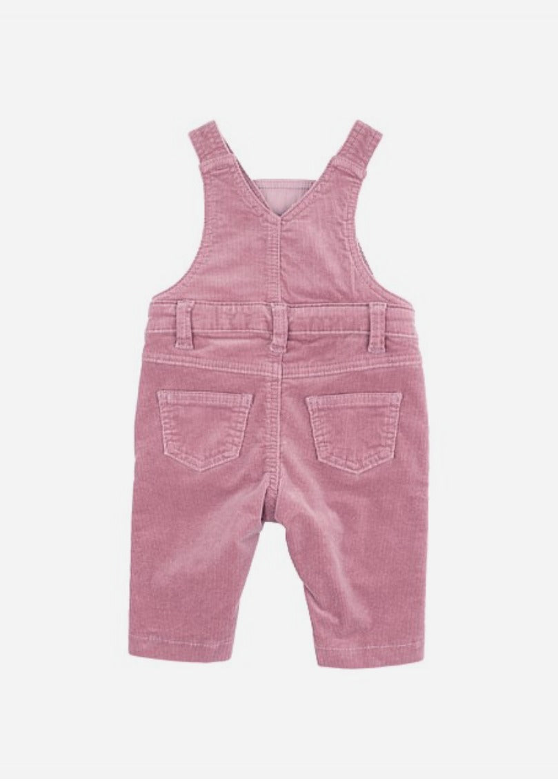 Flossy Embroidered Cord Overalls - Heather