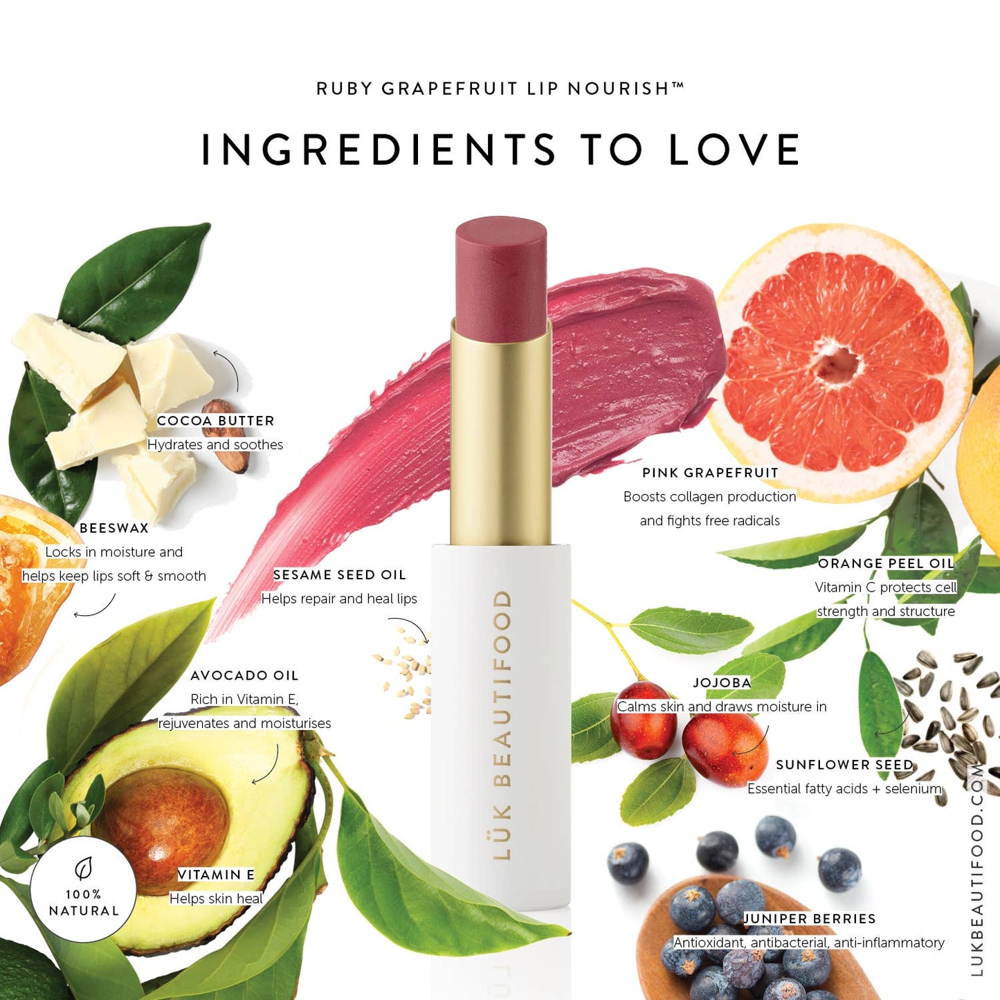 Lip Nourish Lipstick - Ruby Grapefruit