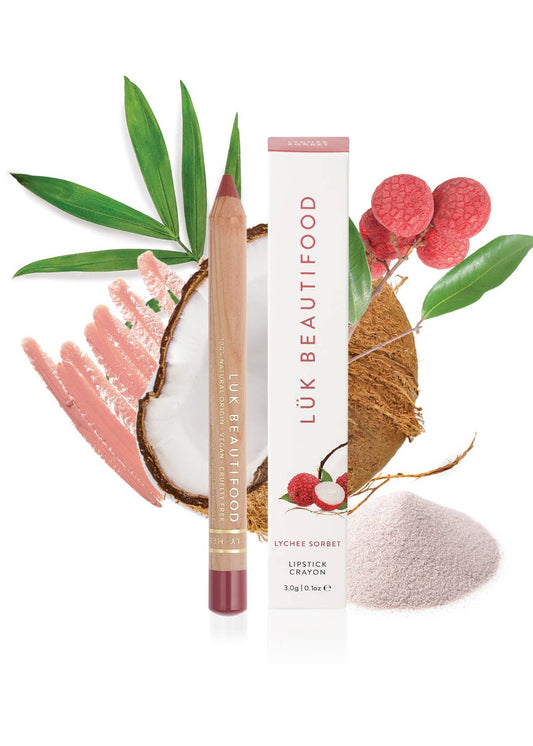 Luk Beautifood - Eco-luxe Lipstick Crayon in Lychee Sorbet