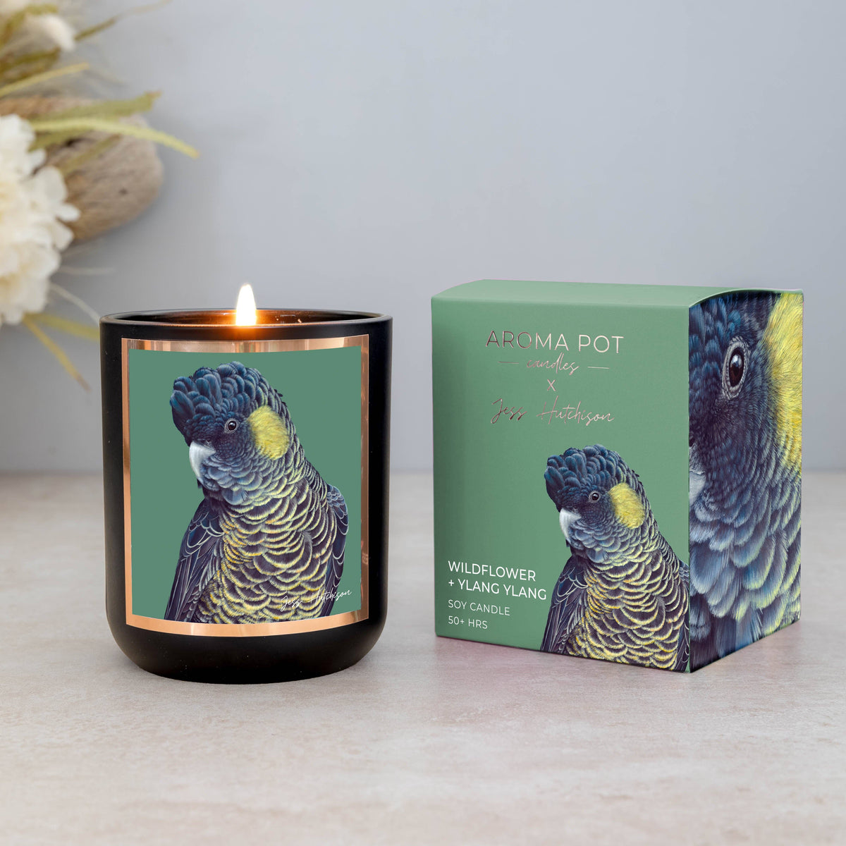 Aroma Pot - Australian artist soy candle | Wildflower + Ylang Ylang | 50+hrs
