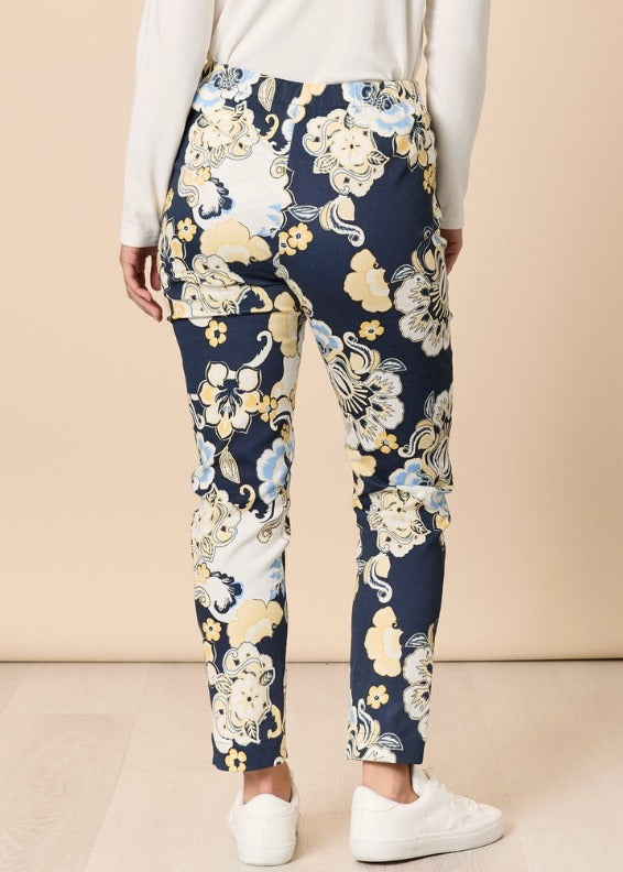 Newport Print Pant - Navy Multi