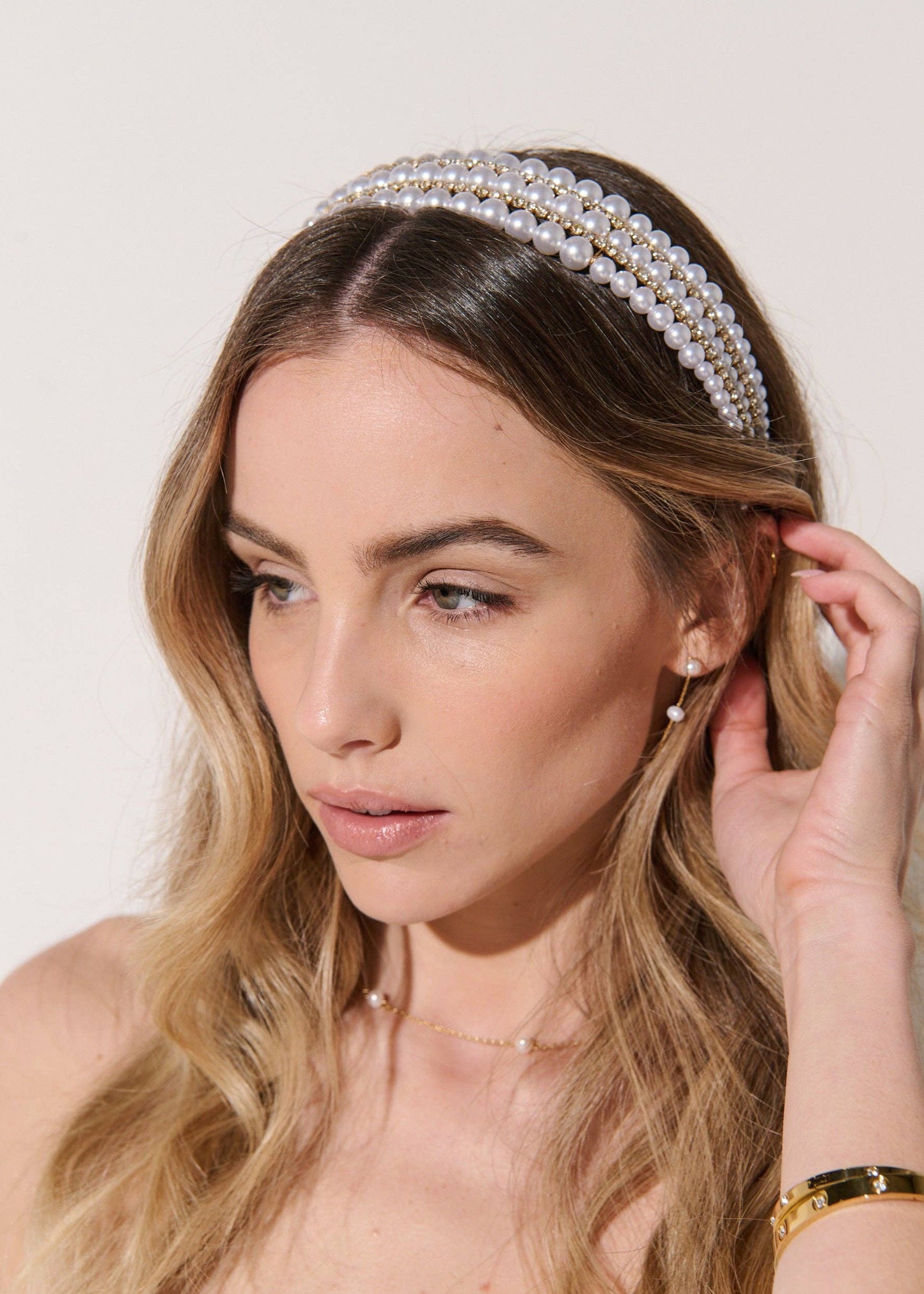 Harper Triple Pearl Headband