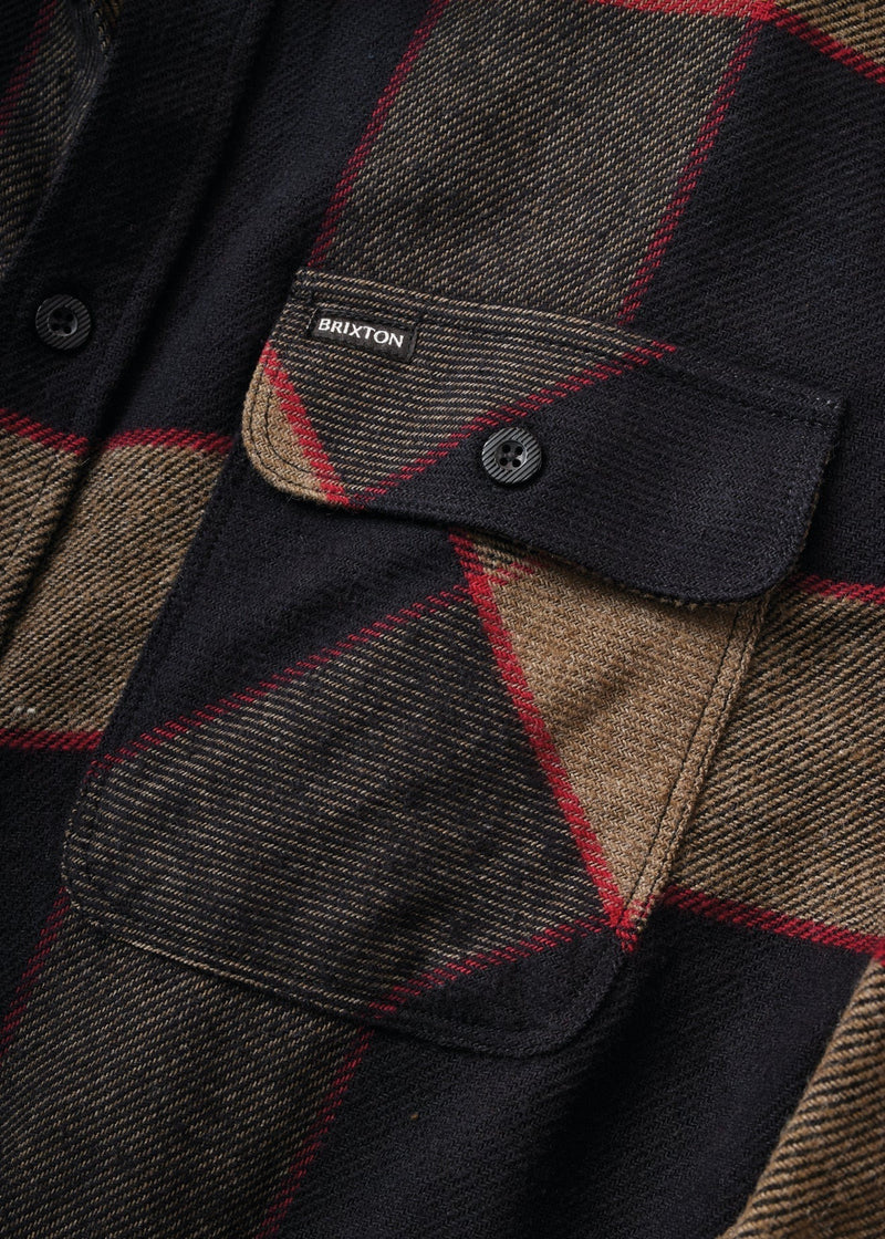 Bowery L/S Flannel - Heather Grey / Charcoal