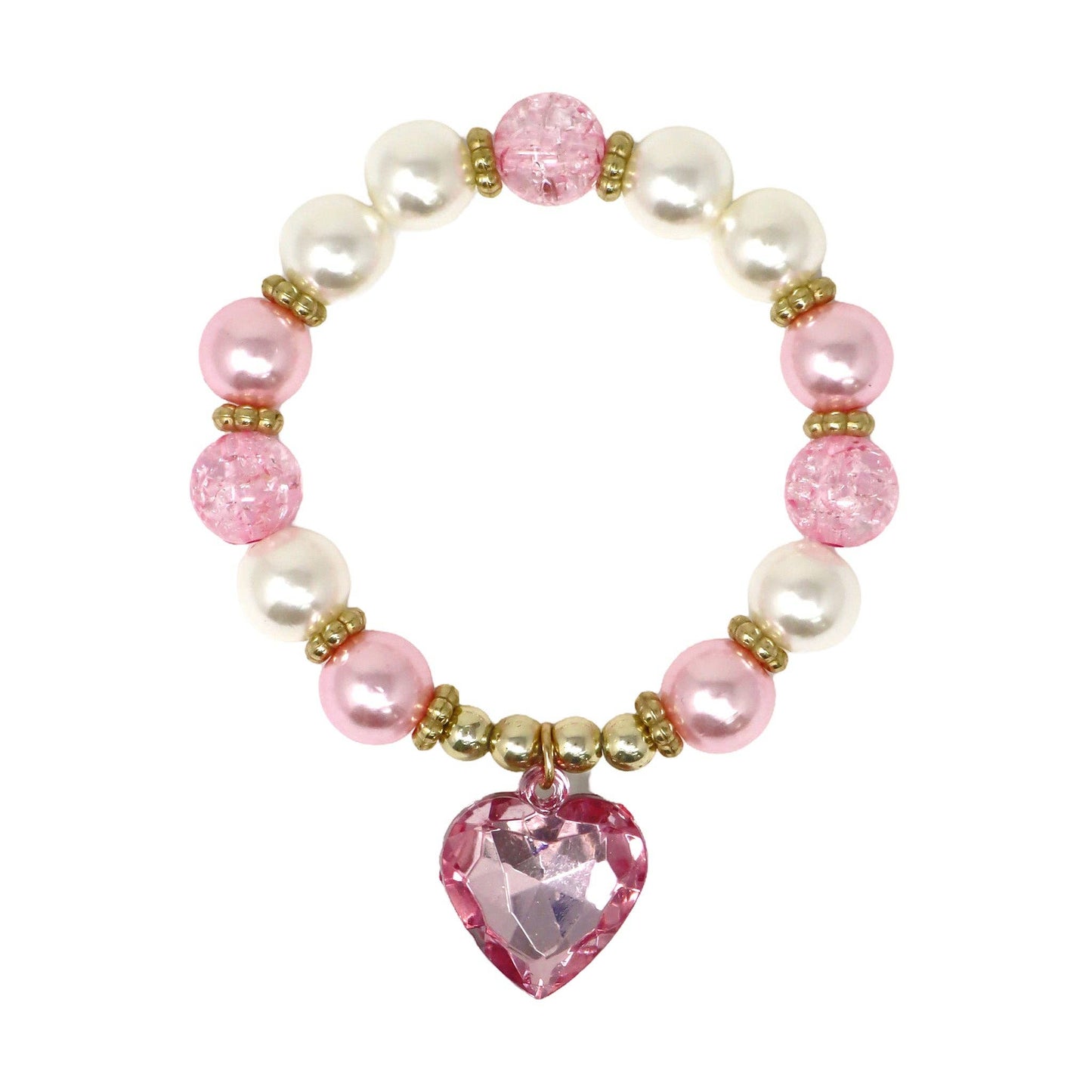 Pink Poppy - Dance Pearl Heart Necklace and Bracelet Set
