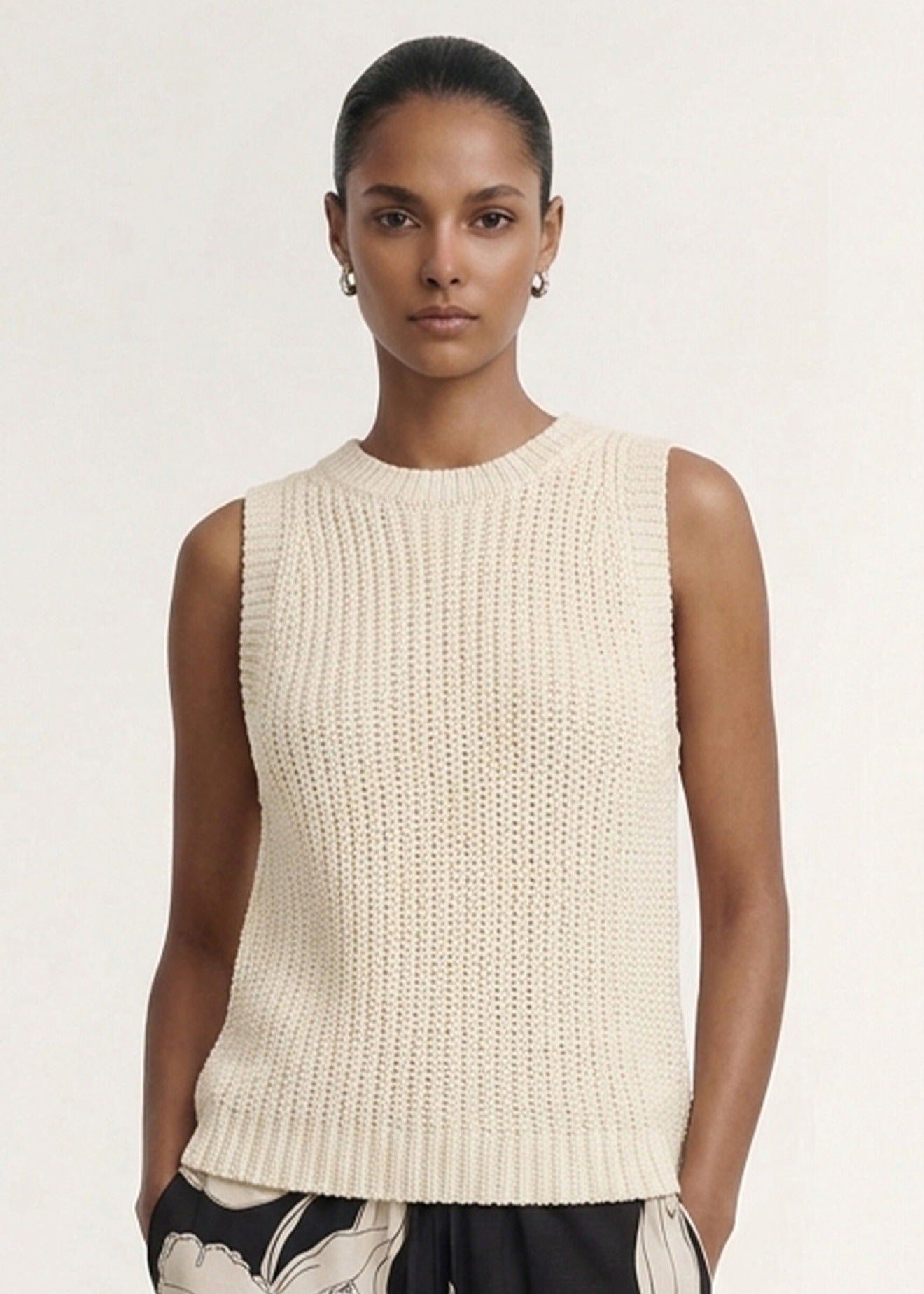 Cove Knit Tank - Natural Beige