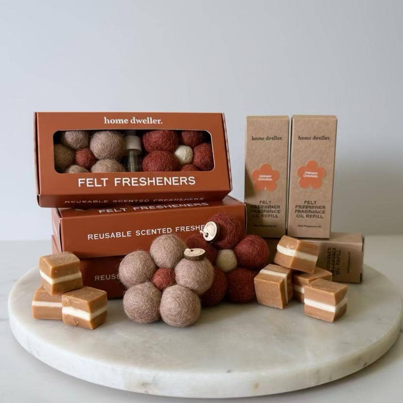 Home Dweller - Felt Flower Fresheners - Creamy Caramel